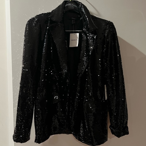 Sequin Notched Blazer - Picture 7 of 7
